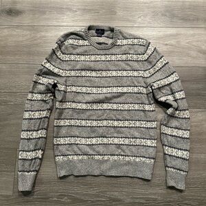 Brooks Brothers Gray Striped Sweater for Men